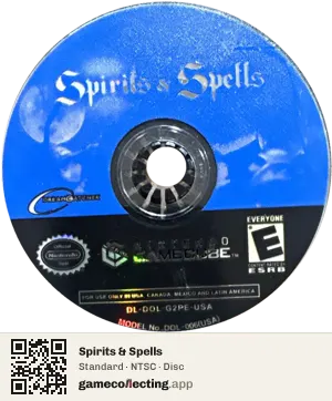 Spirits & Spells Nintendo GameCube, NTSC disc