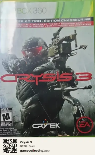 Crysis 3 Xbox 360, NTSC box front