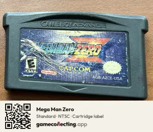 Mega Man Zero Game Boy Advance, NTSC cartridge label