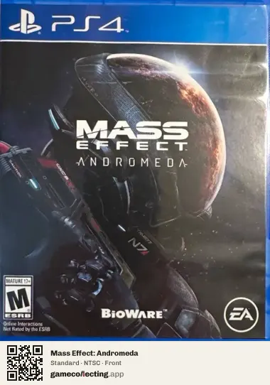 Mass Effect: Andromeda PlayStation 4, NTSC box front