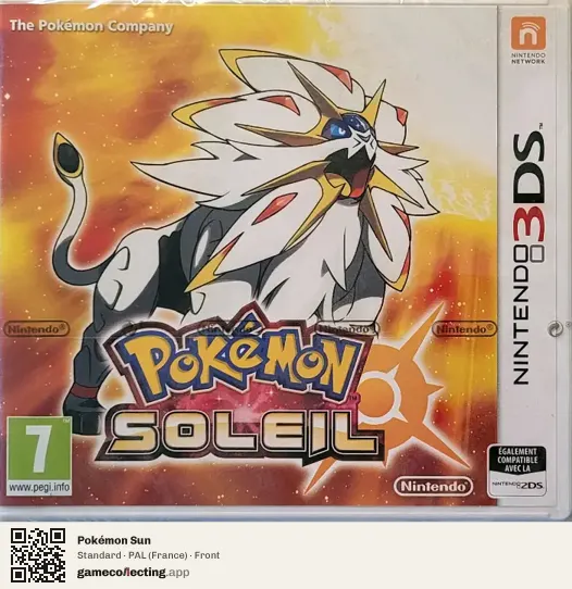 Pokémon Sun Nintendo 3DS, France box front