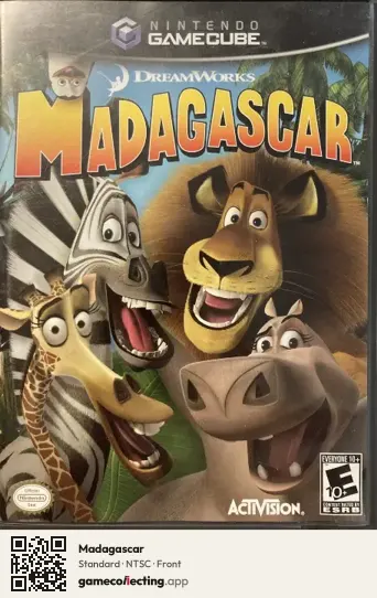 Madagascar Nintendo GameCube, NTSC box front