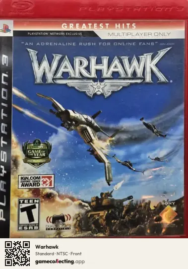 Warhawk PlayStation 3, NTSC box front