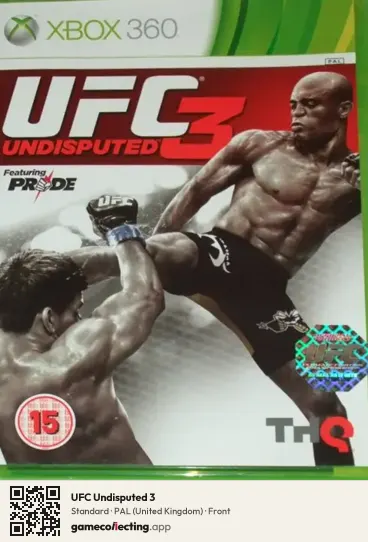 UFC Undisputed 3 Xbox 360, United Kingdom box front