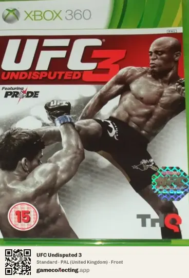 UFC Undisputed 3 Xbox 360, United Kingdom box front