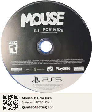 Mouse: P.I. for Hire PlayStation 5, NTSC disc