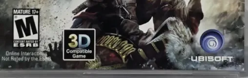 Assassin's Creed III, the ESRB box on its front