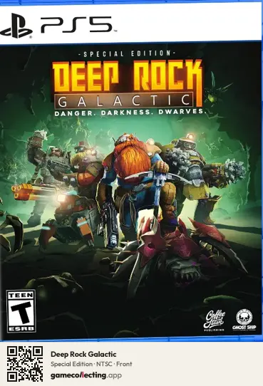 Deep Rock Galactic PlayStation 5, NTSC box front