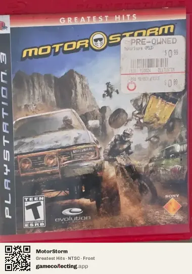 MotorStorm PlayStation 3, NTSC box front