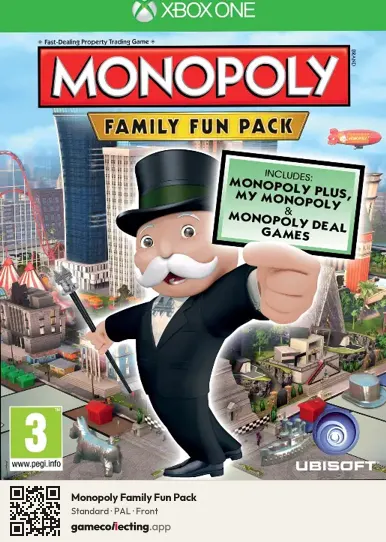 Monopoly Family Fun Pack Xbox One, PAL box front