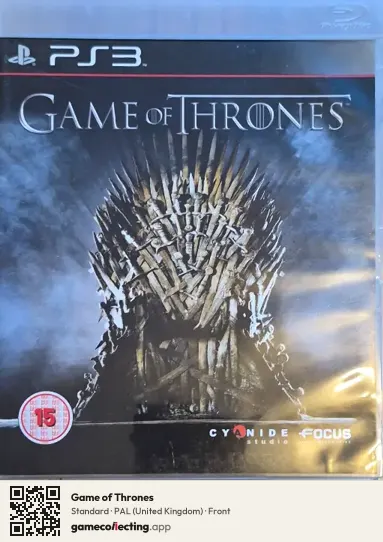 Game of Thrones PlayStation 3, United Kingdom box front