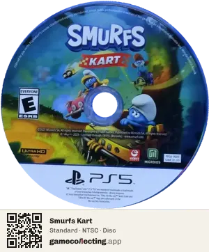 Smurfs Kart PlayStation 5, NTSC disc