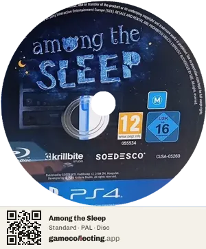 Among the Sleep PlayStation 4, PAL disc
