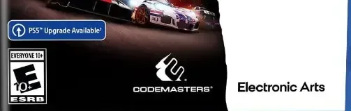 Grid Legends, the ESRB box on its front