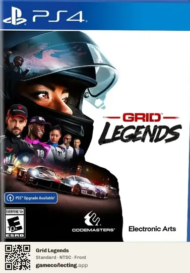 Grid Legends PlayStation 4, NTSC box front