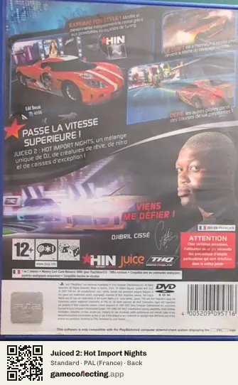 Juiced 2: Hot Import Nights PlayStation 2, France box back