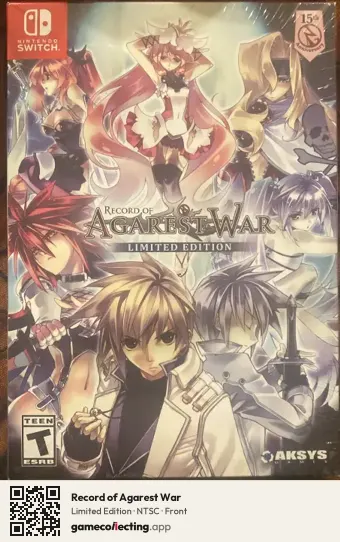 Record of Agarest War Nintendo Switch, NTSC box front