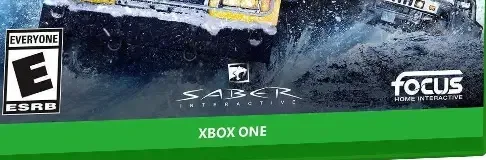 SnowRunner, the ESRB box on its front