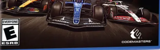 F1 25, the ESRB box on its front
