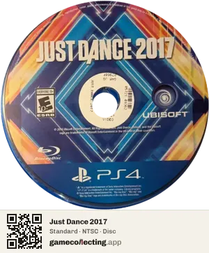 Just Dance 2017 PlayStation 4, NTSC disc