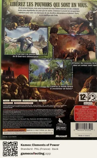 Kameo: Elements of Power Xbox 360, France box back
