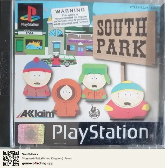 South Park PlayStation, United Kingdom box front