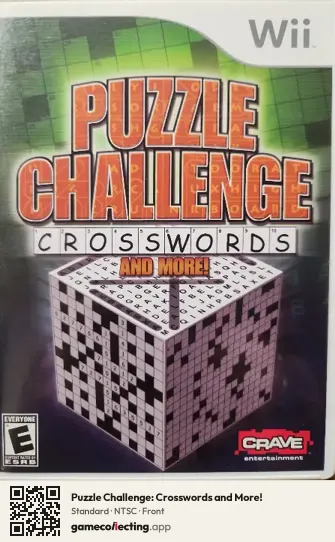 Puzzle Challenge: Crosswords and More! Nintendo Wii, NTSC box front