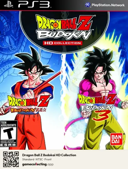 Dragon Ball Z Budokai HD Collection PlayStation 3, NTSC box front