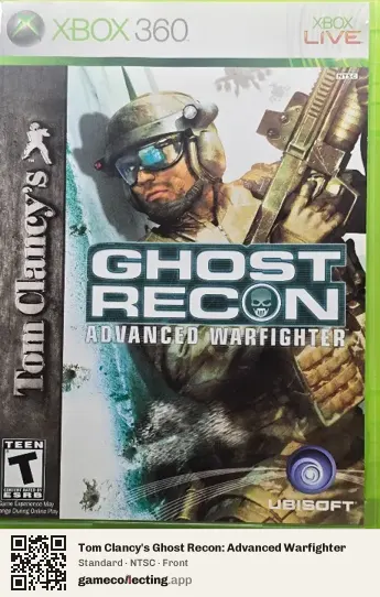 Tom Clancy's Ghost Recon: Advanced Warfighter Xbox 360, NTSC box front