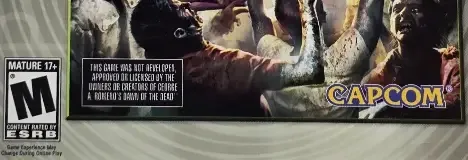 Dead Rising, the ESRB box on its front