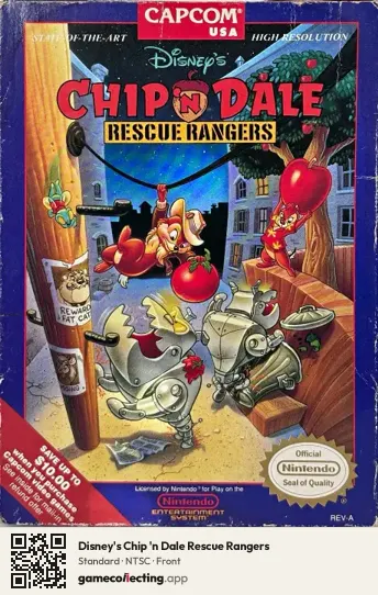 Disney's Chip 'n Dale Rescue Rangers Nintendo Entertainment System, NTSC box front