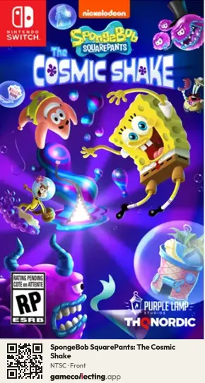 SpongeBob SquarePants: The Cosmic Shake Nintendo Switch, NTSC box front