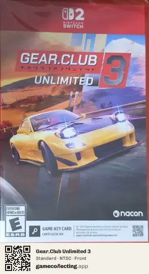 Gear.Club Unlimited 3 Nintendo Switch 2, NTSC box front