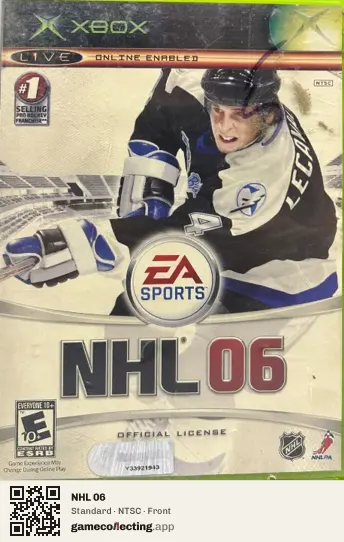 NHL 06 Xbox, NTSC box front