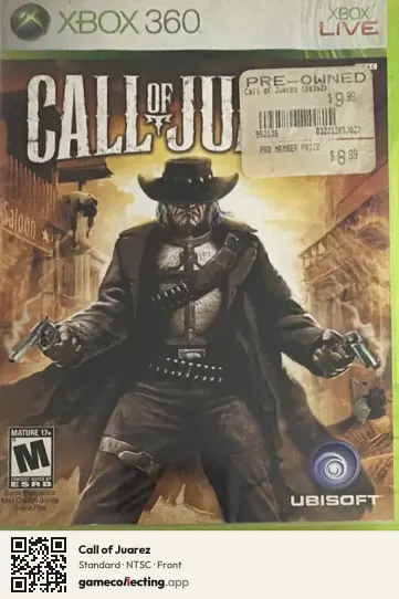 Call of Juarez Xbox 360, NTSC box front