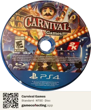 Carnival Games PlayStation 4, NTSC disc