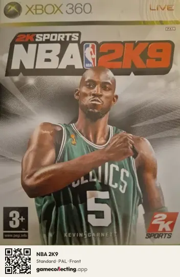 NBA 2K9 Xbox 360, PAL box front