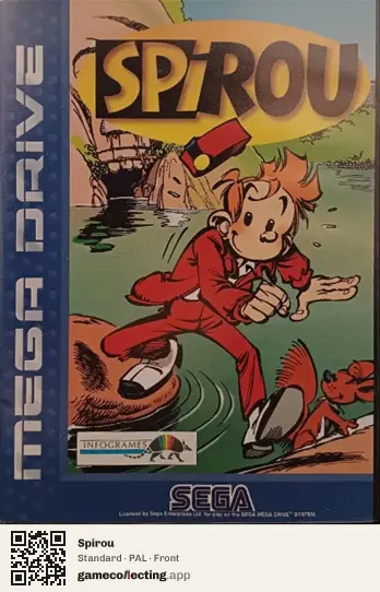 Spirou Sega Mega Drive / Genesis, PAL box front