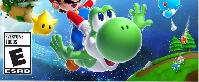 Super Mario Galaxy + Super Mario Galaxy 2, the ESRB box on its front