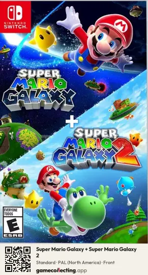 Super Mario Galaxy + Super Mario Galaxy 2 Nintendo Switch, North America box front
