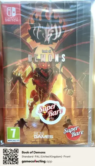 Book of Demons Nintendo Switch, United Kingdom box front