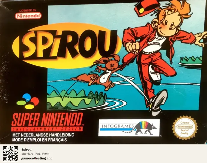 Spirou Super Nintendo Entertainment System, PAL box front