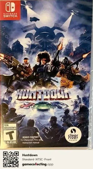 Huntdown Nintendo Switch, NTSC box front