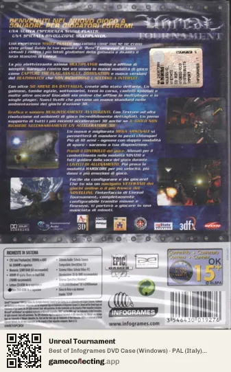 Unreal Tournament Computer, Italy box back