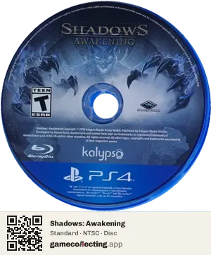 Shadows: Awakening PlayStation 4, NTSC disc