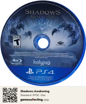 Shadows: Awakening PlayStation 4, NTSC disc