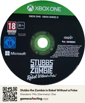 Stubbs the Zombie in Rebel Without a Pulse Xbox One, PAL disc