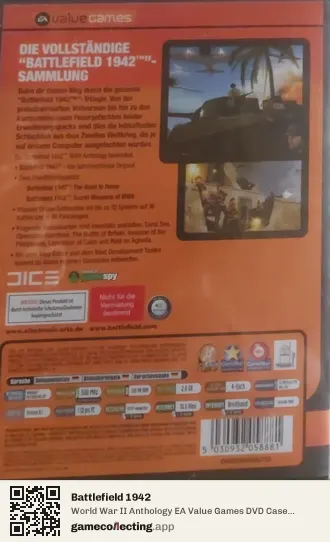 Battlefield 1942 Computer, Germany box back