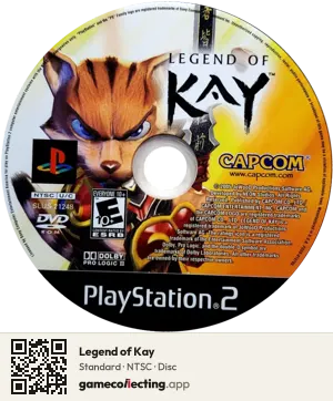 Legend of Kay PlayStation 2, NTSC disc