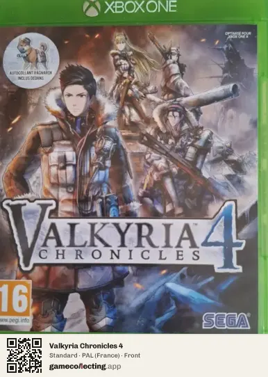 Valkyria Chronicles 4 Xbox One, France box front